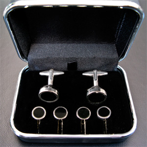 Bond Silver Tuxedo Stud Set